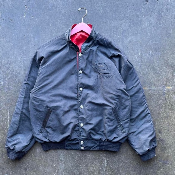 Vintage Budweiser Leather NASCAR Jacket Reversible Size Medium - Picture 5 of 6